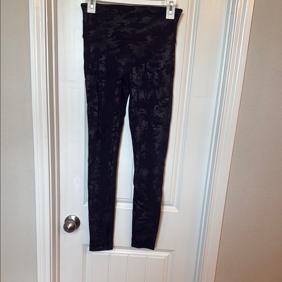 SPANX Pants - SPANX Camo Black Full-Length Leggings Slim Fit